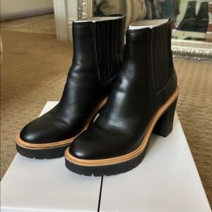 Dolce Vita Caster H20 Onyx Leather Waterproof Boots